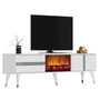 Hanah Home Vania Fireplace - Blanco, Plata